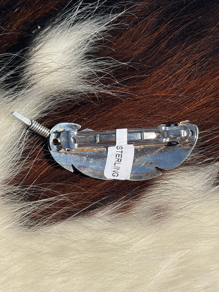 Native American, Hand-Made, Sterling Silver Hair Clip
