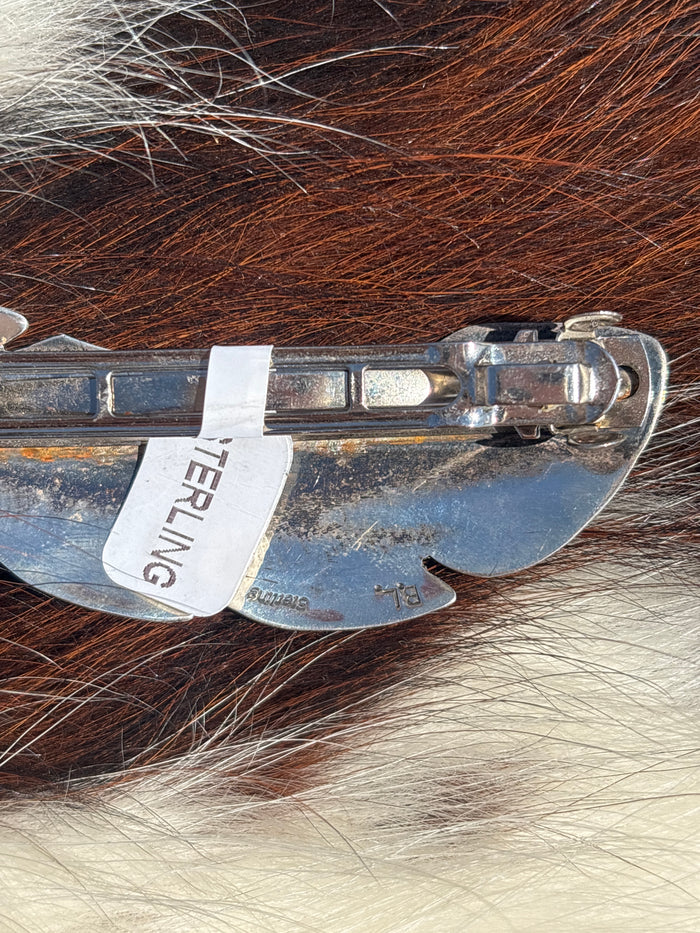 Native American, Hand-Made, Sterling Silver Hair Clip