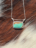 Native American, Hand-Made, Turquoise & Sterling Silver Bar Necklace