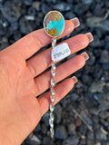 Native American, Hand-Made, Turquoise & Sterling Silver Hat Pin