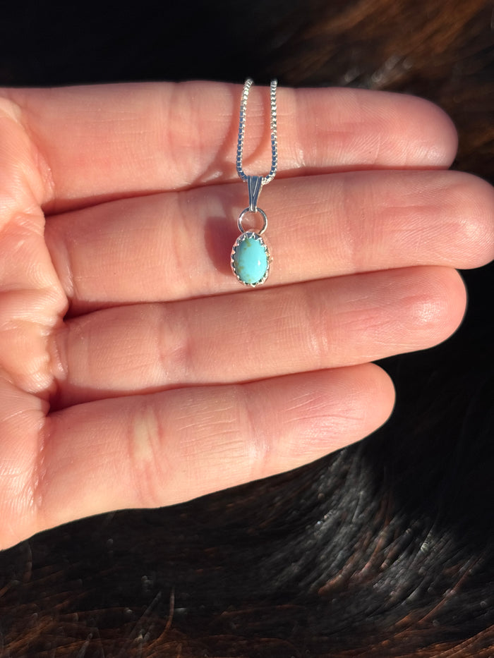 Native American, Hand-Made, Turquoise & Sterling Silver Necklace #4