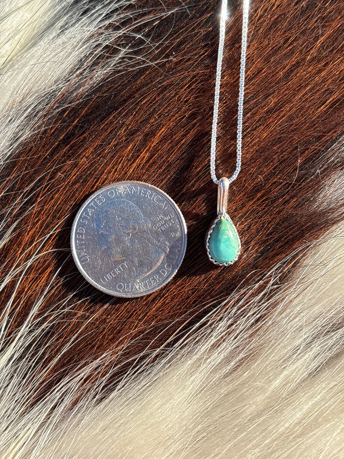 Native American, Hand-Made, Turquoise & Sterling Silver Necklace #9