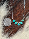 Native American, Hand-Made, Turquoise & Sterling Silver Necklace
