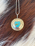 Native American, Hand-Made, Turquoise & Sterling Silver Necklace