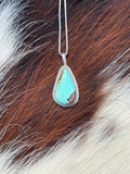 Native American, Hand-Made, Turquoise & Sterling Silver Necklace