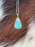 Native American, Hand-Made, Turquoise & Sterling Silver Necklace