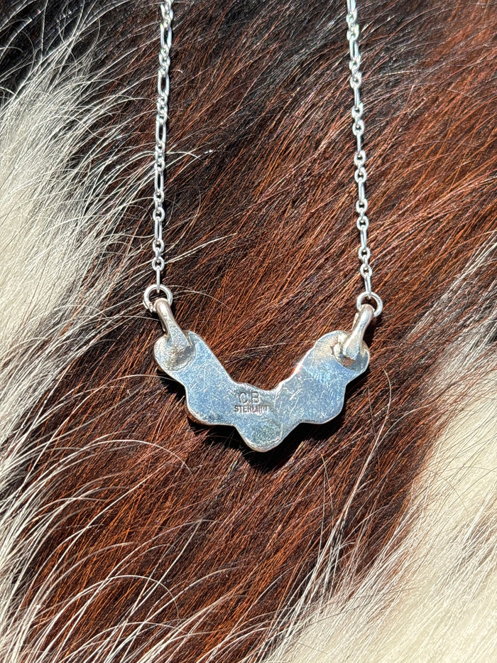 Native American, Hand-Made, Turquoise & Sterling Silver Necklace