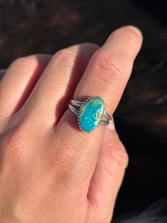 Native American, Hand-Made, Turquoise & Sterling Silver Ring