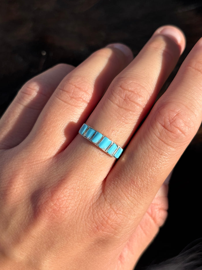Native American, Hand-Made, Turquoise & Sterling Silver Ring