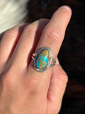 Native American, Hand-Made, Turquoise & Sterling Silver Ring