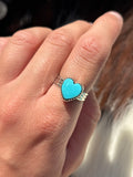 Native American, Hand-Made, Turquoise & Sterling Silver Ring