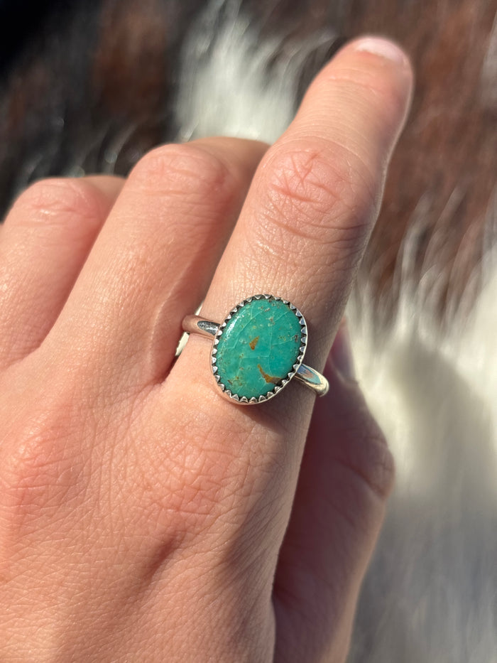 Native American, Hand-Made, Turquoise & Sterling Silver Ring