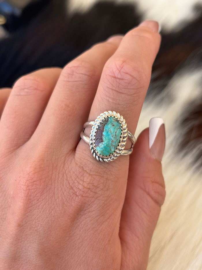 Native American, Hand-Made, Turquoise & Sterling Silver Ring