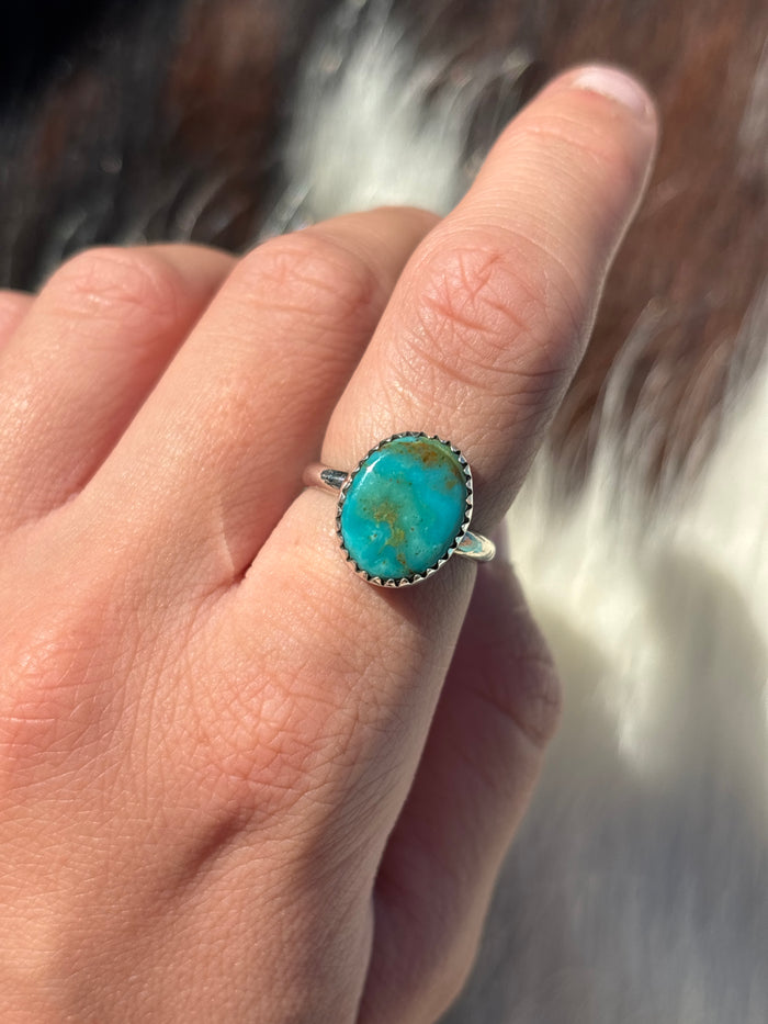 Native American, Hand-Made, Turquoise & Sterling Silver Ring