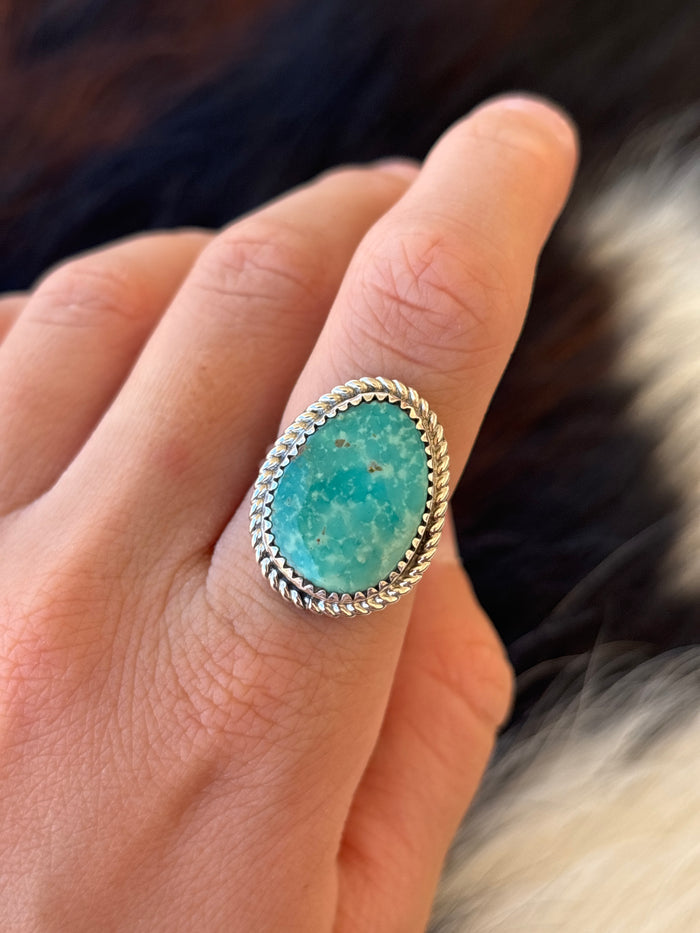 Native American, Hand-Made, Turquoise & Sterling Silver Ring