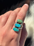 Native American, Hand-Made, Turquoise & Sterling Silver Ring