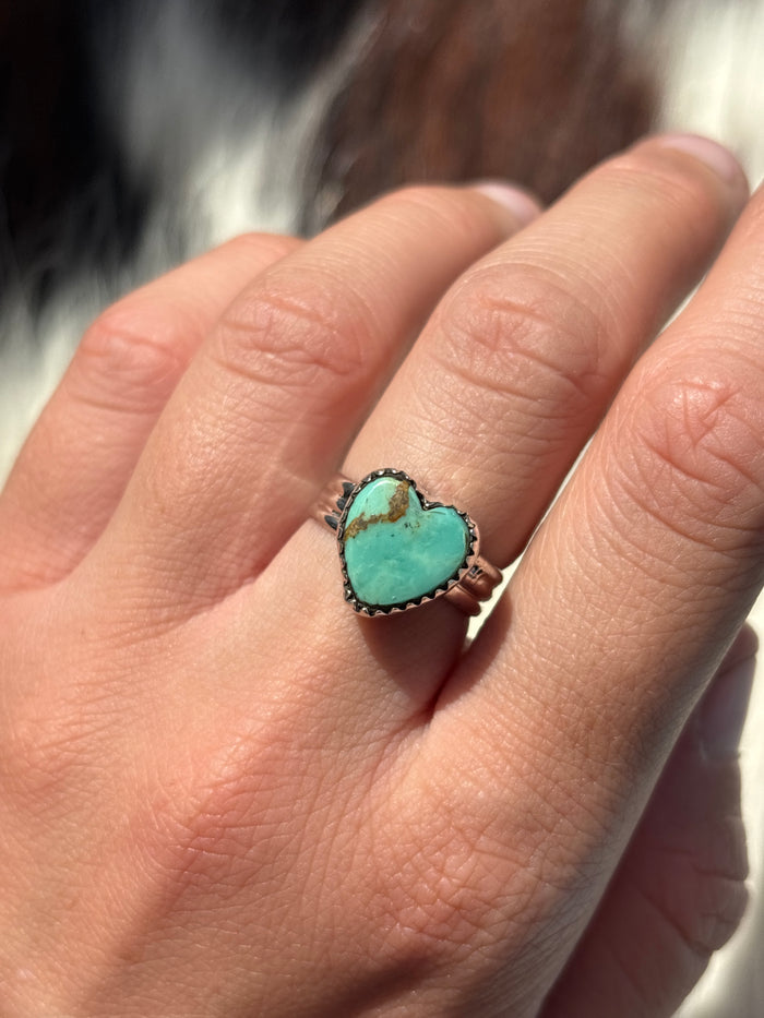 Native American, Hand-Made, Turquoise & Sterling Silver Ring