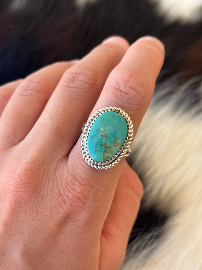Native American, Hand-Made, Turquoise & Sterling Silver Ring