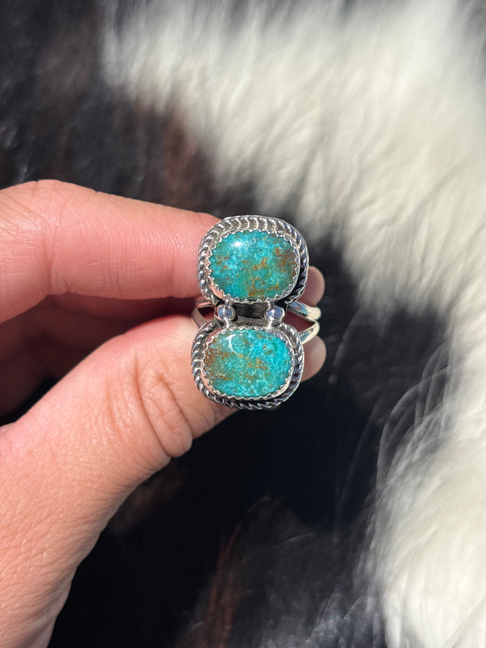 Native American, Hand-Made, Turquoise & Sterling Silver Ring