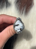 Native American, Hand-Made, White Buffalo & Sterling Silver Ring