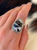 Native American, Hand-Made, Zebra Jasper & Sterling Silver Ring
