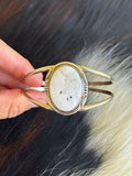 Native American, Handmade, White Buffalo & Sterling Silver Cuff