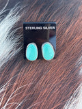 Native Made, Turquoise & Sterling Silver Earrings