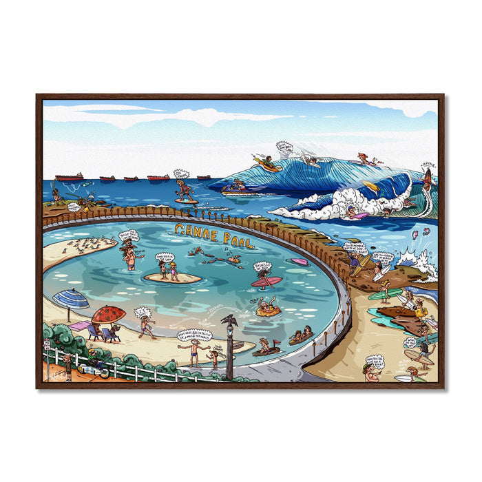 Canvas Print / A1 (594 x 841mm) Most Popular Size / Walnut