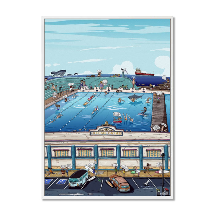 Canvas Print / A1 (594 x 841mm) Most Popular Size / White