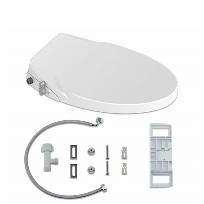 Non Electric Bidet Toilet Seat O Cover Bathroom Dual Nozzle Spray Water Wash