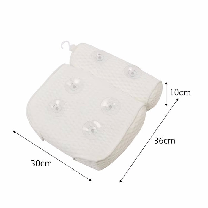 Non-Slip Suction Cups Air Mesh Bathtub Pillow Support Neck, Head and Back