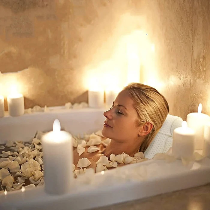 Non-Slip Suction Cups Air Mesh Bath Pillow for Bathtub