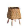 Nordic Style Faux Rattan Plant Stand Flower Shelf Flower Pot