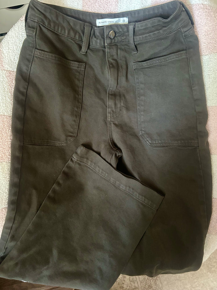 Olive Green Jeans