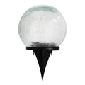 LUMIRO Outdoor Cracked Glass Garden Solar Ball Light - 15 cm