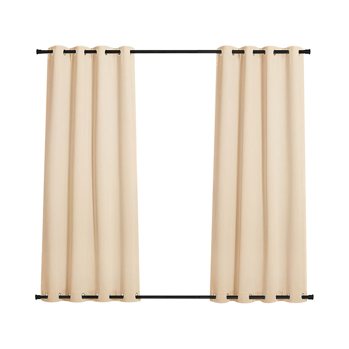 COMFEYA 2-Panel Weighted Blackout Curtains - Outdoor Patio Privacy and Wind Protection