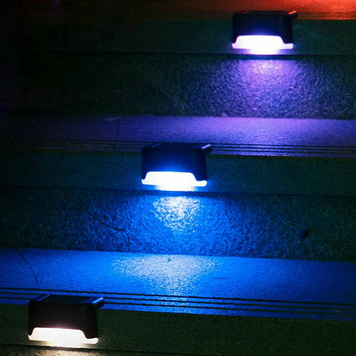 4 Pcs Waterproof Solar Deck and Outdoor Path LED Light- Solar Powered