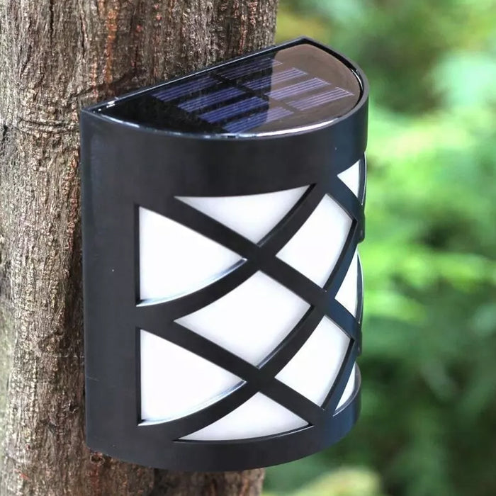 6 LED Outdoor Solar Wall Lights Garden Step Bright Light