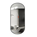 Oval Black Metal Mirror for Modern Bathrooms