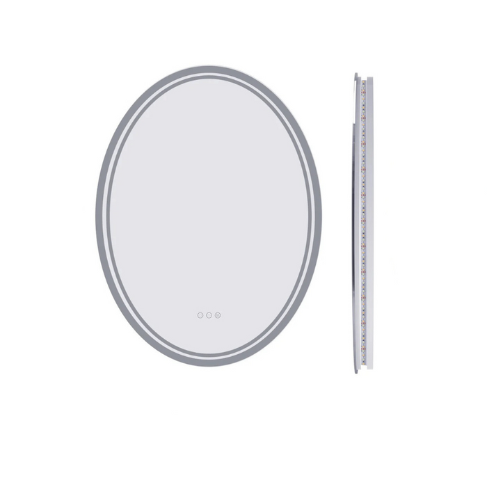 Oval LED Bathroom Mirror with Demister – Enhanced Clarity & Fog-Free Reflection