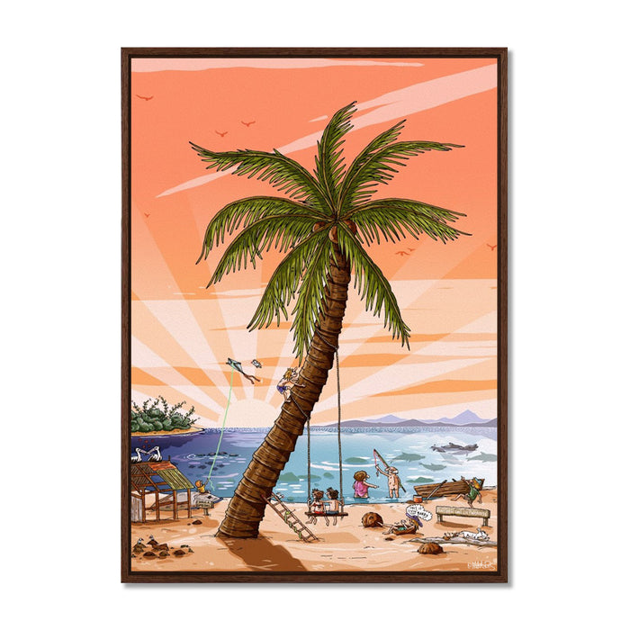 Canvas Print / A1 (594 x 841mm) Most Popular Size / Walnut