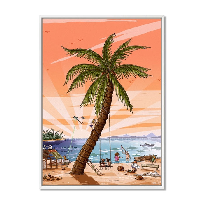 Canvas Print / A1 (594 x 841mm) Most Popular Size / White