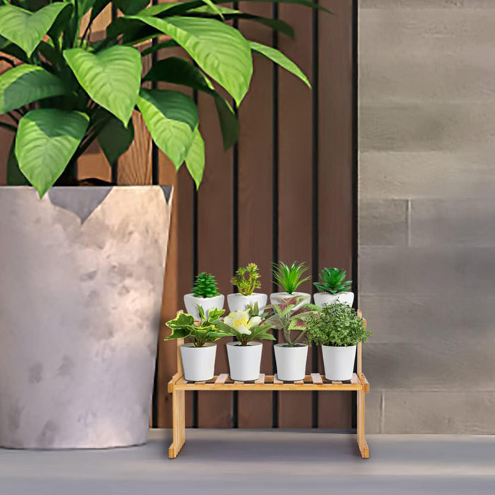 Plant-Inspired Multi-Level Storage Rack for Indoor or Balcony Areas