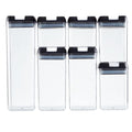 Pack of 7 Plastic Food Storage Organizing Container with Airtight Lids