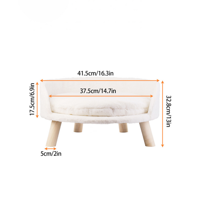 Plush Luxury Cat Bed with Cozy Cushion Pad