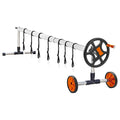 Pool Cover Reel Solar Inground Cover Aluminum Reel Set with Sandbags