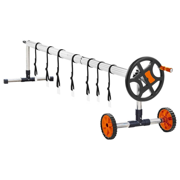 Pool Cover Reel Solar Inground Cover Aluminum Reel Set with Sandbags