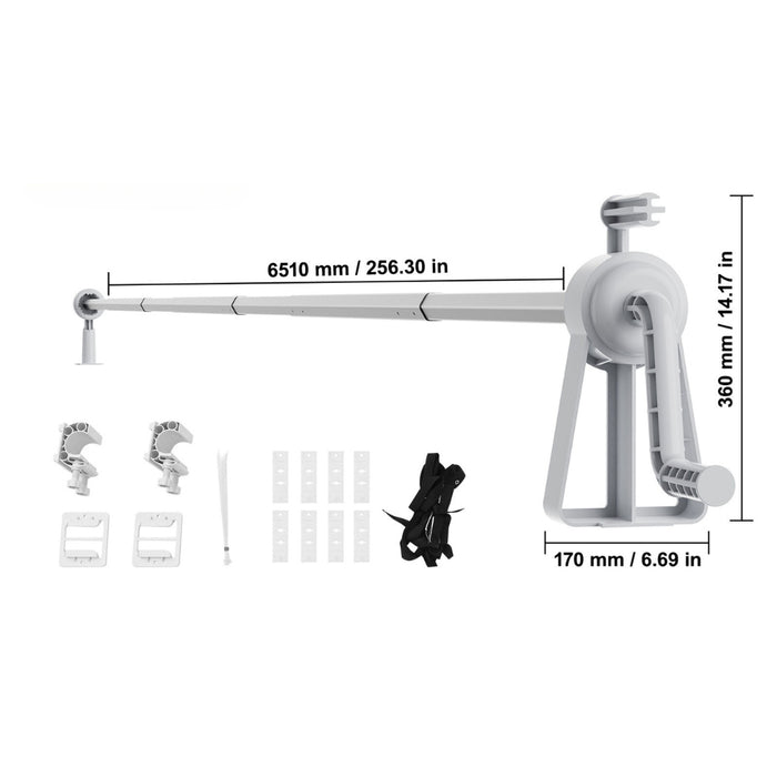 Pool Cover Reel Solar Inground Cover Aluminum Reel Set with Sandbags
