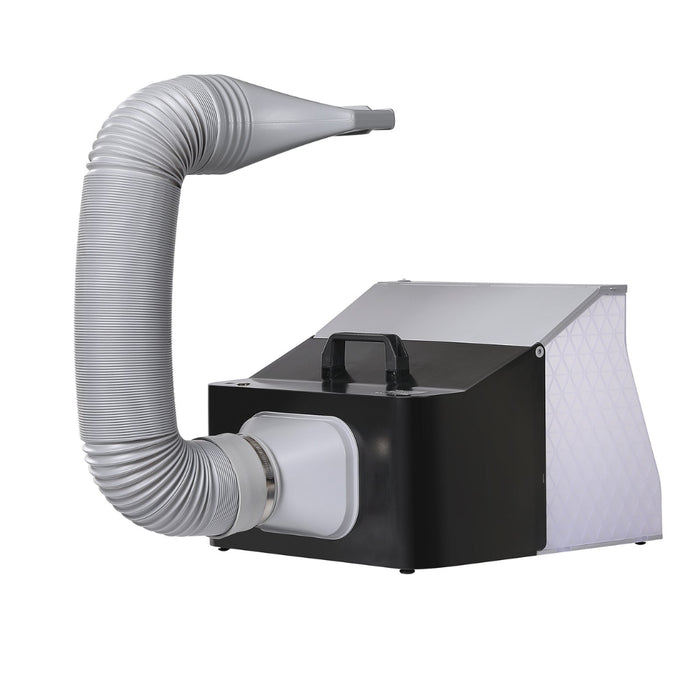 Airbrush Spray Booth Portable Hobby Airbrush Paint Spray Booth Kit with 4 LED Light Powerful Dual Exhaust Fans