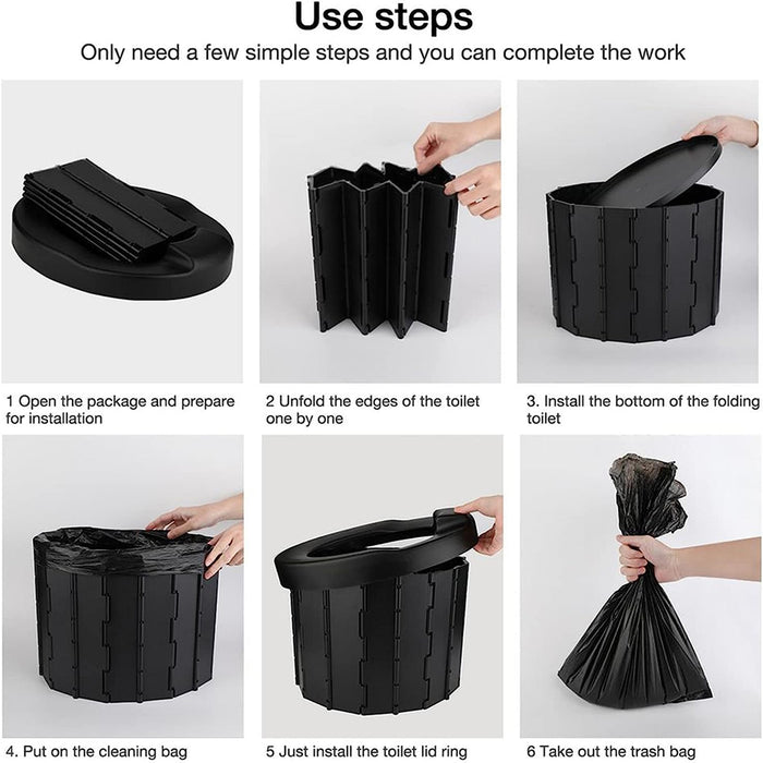 HYPERANGER Portable Folding Camping Toilet
